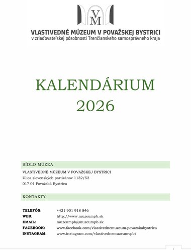 Kalendárium 2026