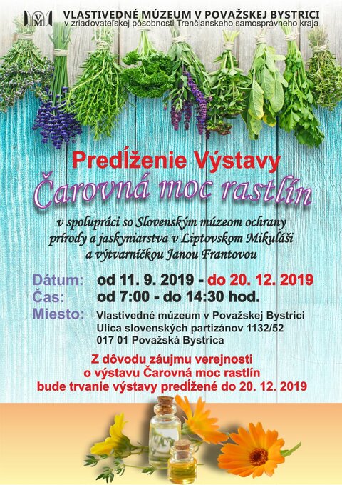 Predĺženie výstavy Čarovná moc rastlín do 20. 12. 2019