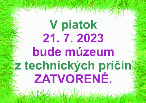 Z technických príčin zatvorené