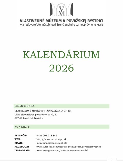 Kalendárium 2026