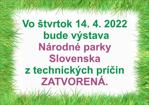 Výstava z technických príčin zatvorená