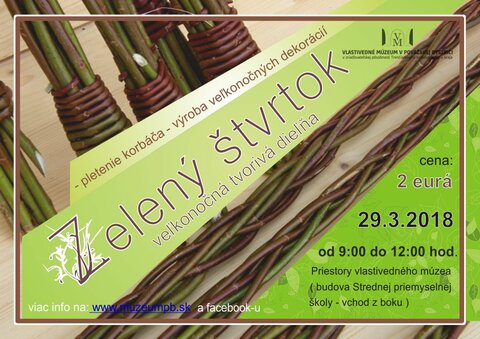 Zelený štvrtok - veľkonočná tvorivá dielňa Zelený štvrtok - veľkonočná tvorivá dielňa