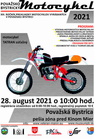 Považskobystrický motocykel 2021 - plagát Považskobystrický motocykel 2021