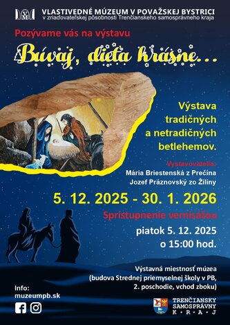 Búvaj, dieťa krásne... - Plagát výstava Búvaj, dieťa krásne...