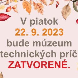 Zatvorená výstava z tech príčin 22.9.2023