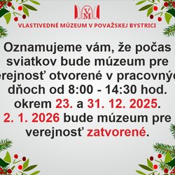 otváracie hodiny cez vianočné sviatky a v novom roku 2026